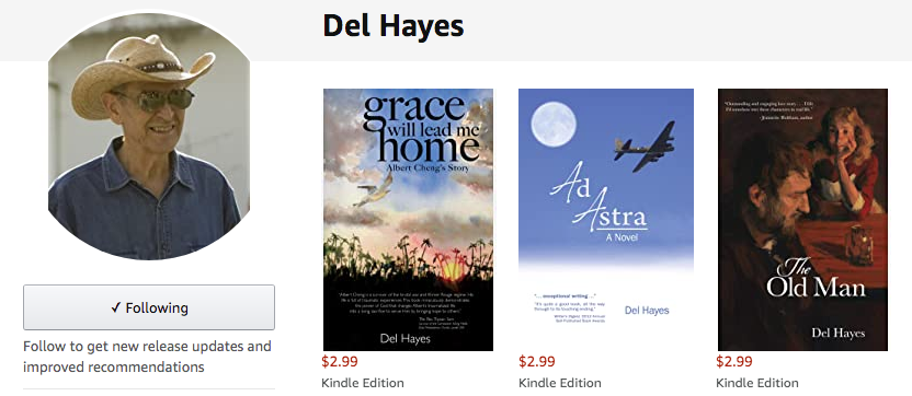 Amazon Del Hayes author page